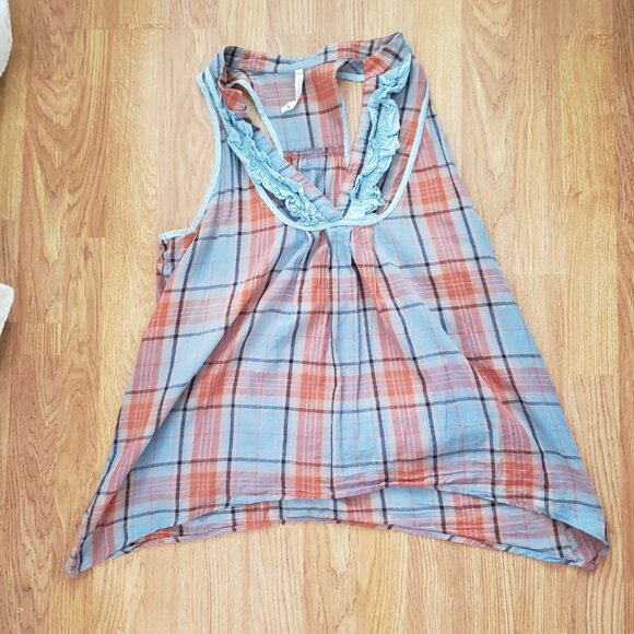 Anthropologie Willow and Clay Ruffled Boho Sleeveless Top - Picture 5 of 7